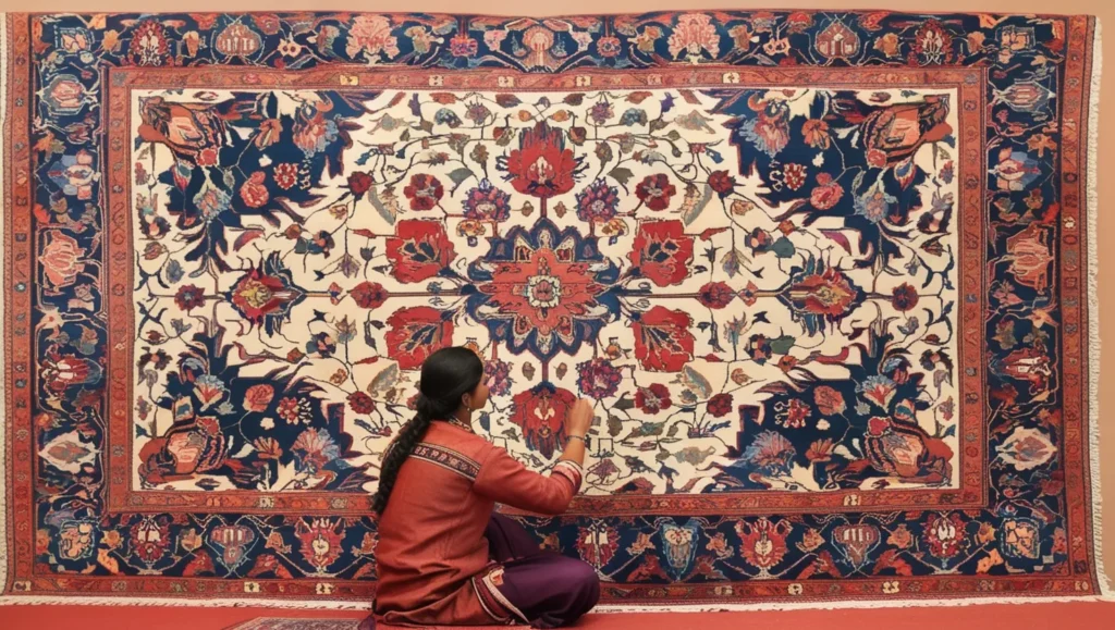 Kashmiri carpet weaving